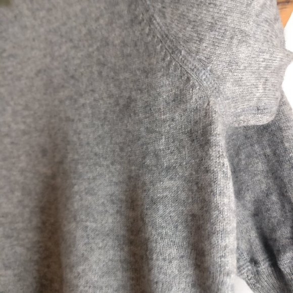 wings + horns Cashmere Wool Ribbed Sweater 80%Wool 20%Cashmere Lux Heather grayL - Picture 8 of 8